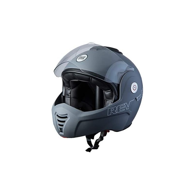 Casco Moto Flip-Up BHR 807 REVERSE Grigio Opaco Casco Moto Flip-Up BHR 807 REVERSE Grigio Opaco